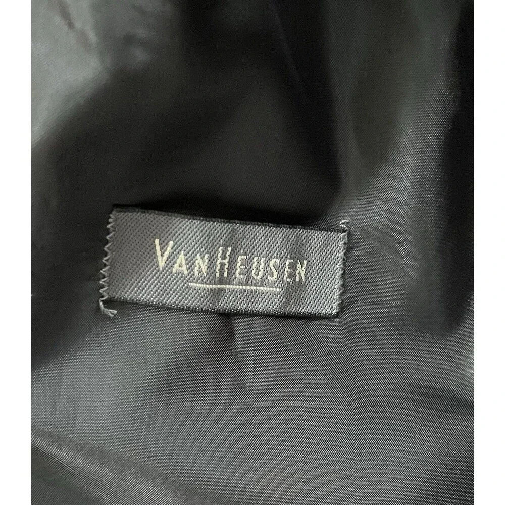Van Heusen Double Breasted Sport Coat Blazer Jacket Boys 10 Reg Black Preppy